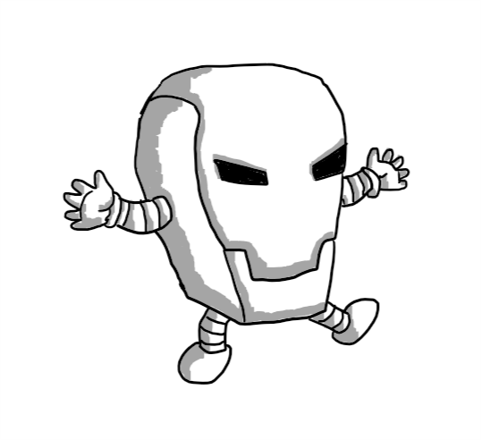 An Ironman helmet with waving robotic arms and legs.