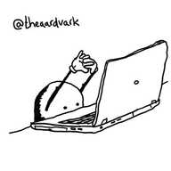 A round robot sitting in front of a laptop so only its eyes are visible peering over the side of the desk. It's stretching its arms up and cracking its knuckles in preperation.