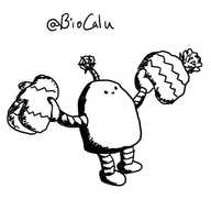 a small robot shaped like a squat cylinder with a rounded top holds out a pair of knitted, patterned mittens in one hand and a matching bobble hat in the other. the robot has a little smiling face high up on its body and a little antenna with a stylised snowflake on the end