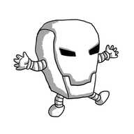 An Ironman helmet with waving robotic arms and legs.